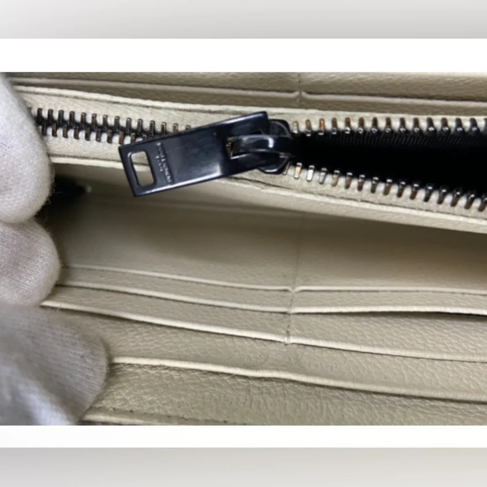 Saint Laurent Beige and Black Wallet with Dust Bag - Picture 11 of 13